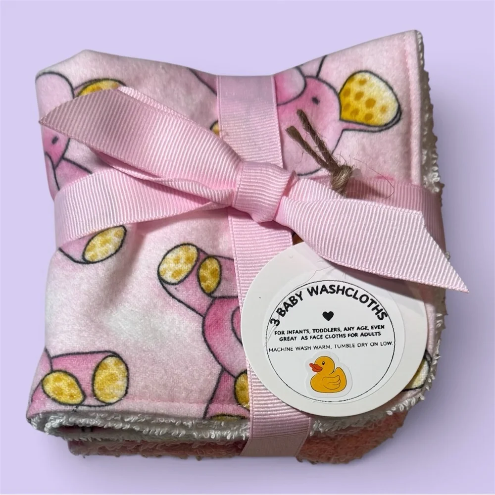 NWT 🫧Eco-Friendly Handmade reusable baby/toddler washcloths.